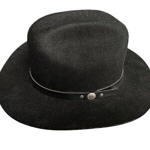 Vintage Black Cowboy Hat Size Medium Smithbilt Keleher Saddlery Western Wear